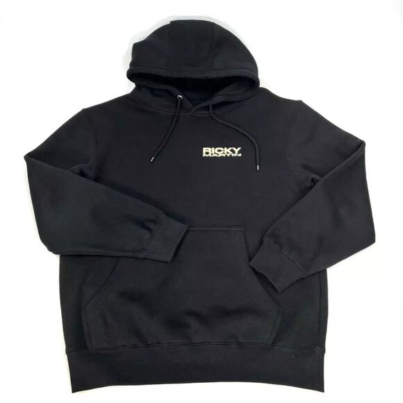 Ricky Martin Other - Ricky Martin Mens Hoodie Sweatshirt Cantalo Concert Sweater Black Lane Steven M